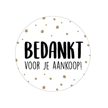Kadosticker Bedankt Voor Je Aankoop Wit - 5 Stuks