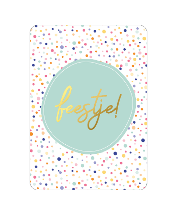Postkaart Confetti - Feestje