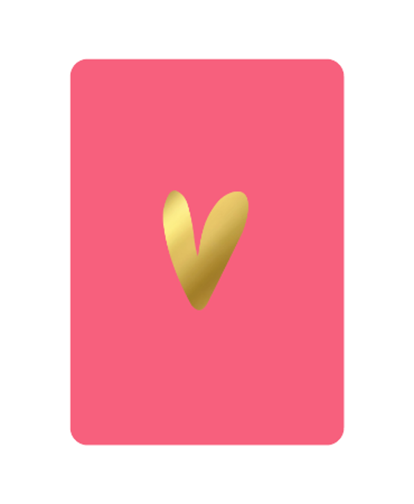 Postkaart - Hart Pink