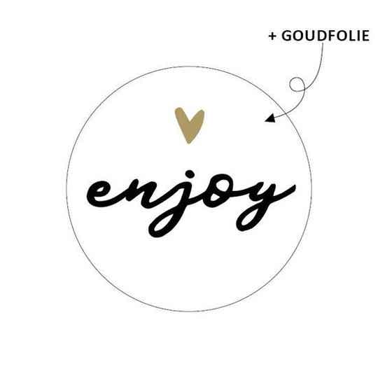 Kadosticker Rond Enjoy - 5 stuks