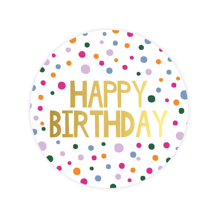 Kadostickers Happy Birthday Confetti - 5 stuks