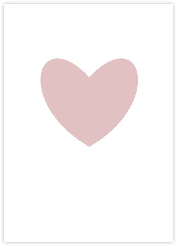 Postkaart - Roze Hart