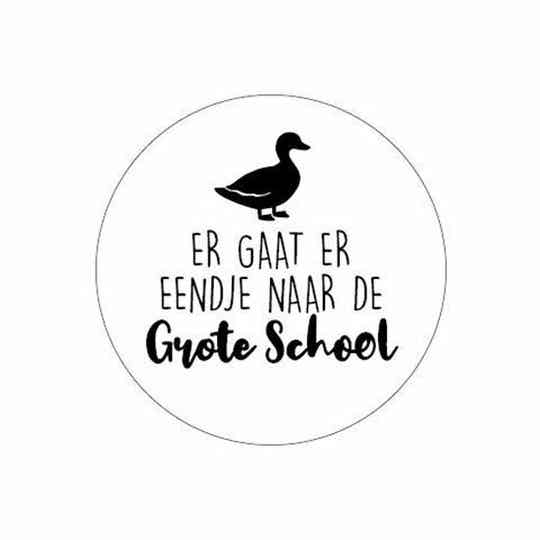 Kadosticker Er Gaat Er Eendje Naar De Grote School - 5 stuks