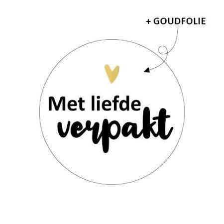 Kadosticker Met Liefde Verpakt Wit - 5 stuks