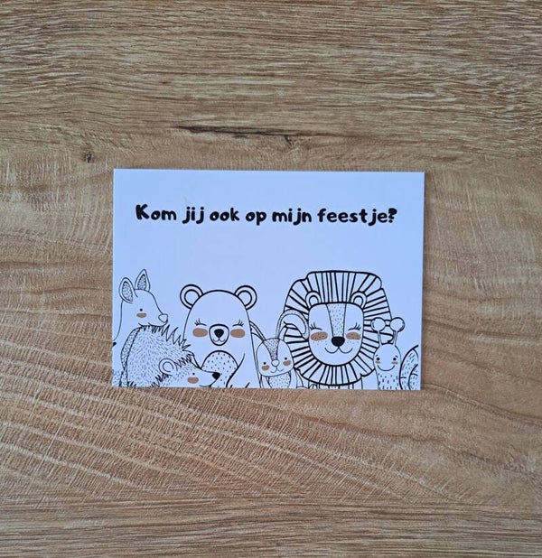 Kleine Kaart - Kom Je Ook Mijn Feestje?