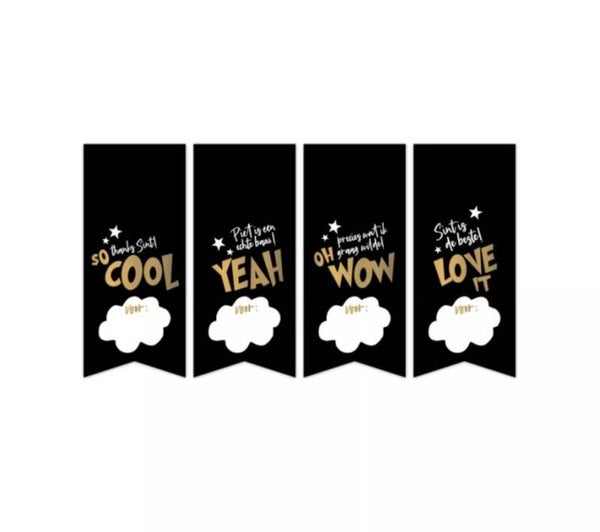 Kadostickers Sint Vaantjes Zwart - 4 stuks