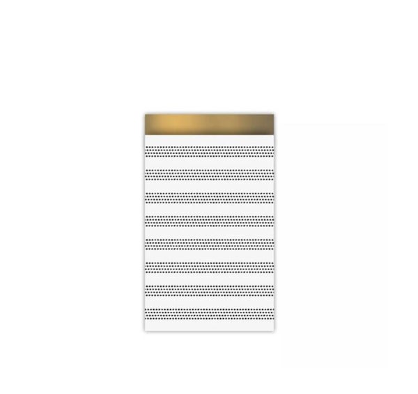 Kadozakje Stripes Wit/ Zwart 12 x 19 cm - M - 5 stuks