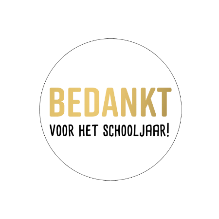Kadosticker Bedankt Voor Het Schooljaar - 5 stuks