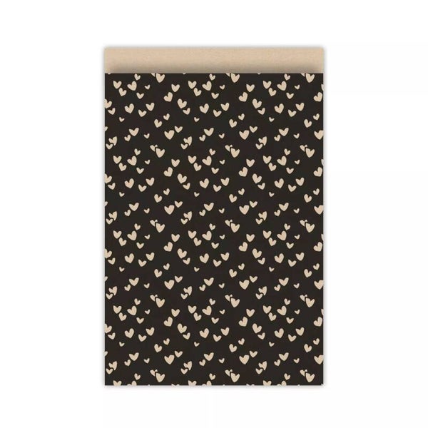 Kadozakje Solo Hearts Kraft/Zwart 17 x 25 cm - L