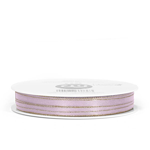 Satijnlint Lila/Goud- 2,5 meter