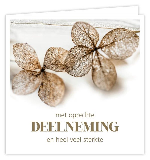 Condoleancekaart - Met Oprechte Deelneming Bloemen