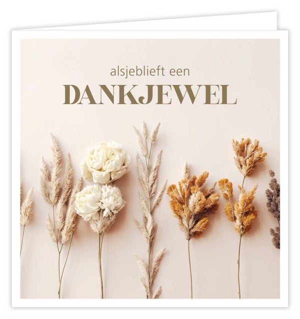 Wenskaart - Pampas Dankjewel