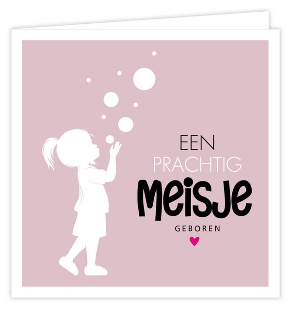 Wenskaart - Een Prachtig Meisje Geboren