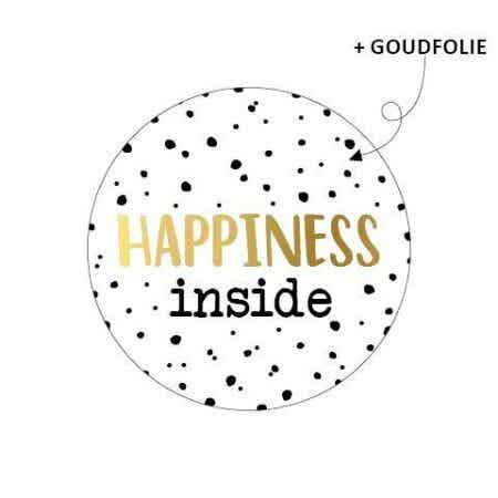 Kadostickers Happiness Inside - 5 stuks