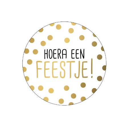 Kadosticker Hoera Een Feestje! - 5 stuks