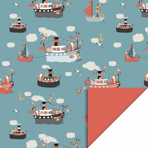 Kadopapier Stoomboot