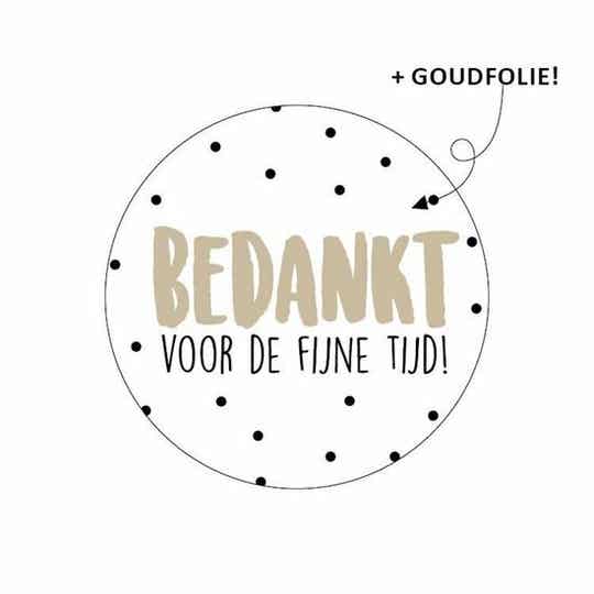 Kadostickers Bedankt Voor De Fijne Tijd - 5 stuks