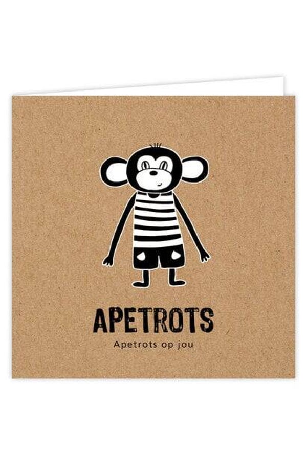 Wenskaart - Apetrots