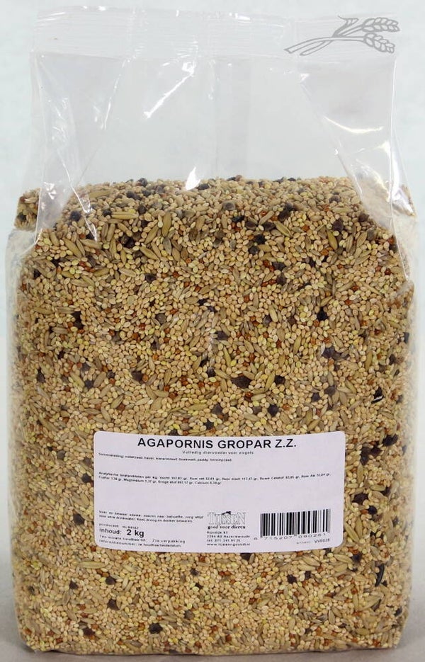 Gropar Valkparkiet / Agapornide Zonder Zonnebloempitten 2kg