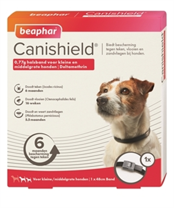 Beaphar Canishield Halsband Hond Klein / Middel 48 cm