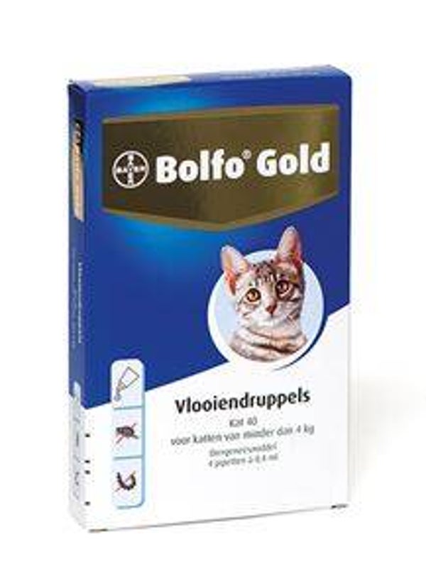 Bolfo Gold Kat 40 tot 4kg  4 pipetten
