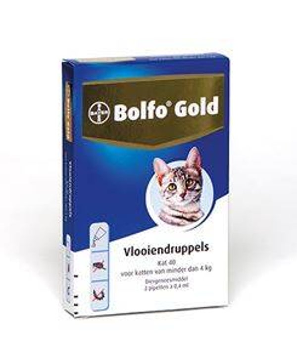 Bolfo Gold Kat 40 tot 4kg  2 Pipetten