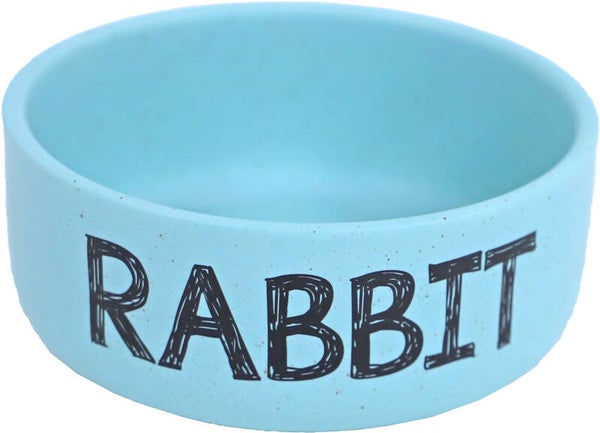 Boon konijnen eetbak steen RABBIT mat mintblauw, 12 cm