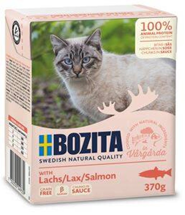6x Bozita Tetra Feline Zalm chunks in sauce 370gr