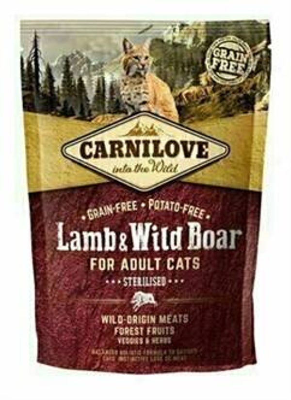 Carnilove Lamb & Wild Boar Sterilsed 400gr
