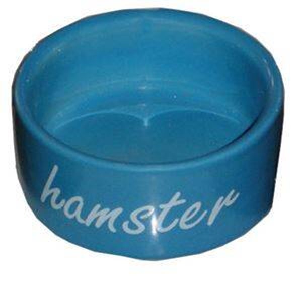 Hamster Eetbak Steen Blauw 8cm