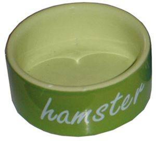 Hamster Eetbak Steen Groen 8cm