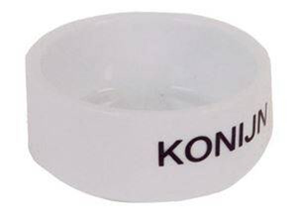 Konijnen Eetbak Steen Wit 12 cm