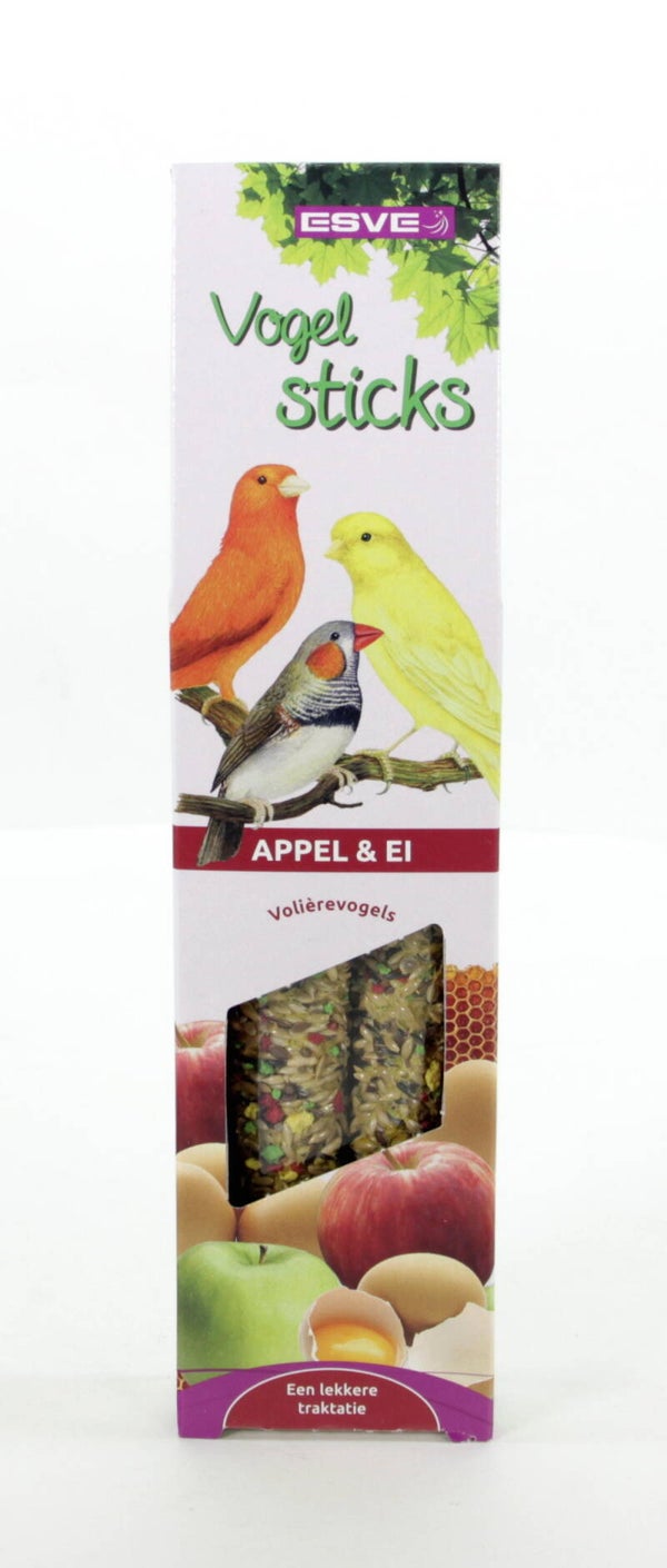 Vogelsticks Kanarie Appel en Ei 2st