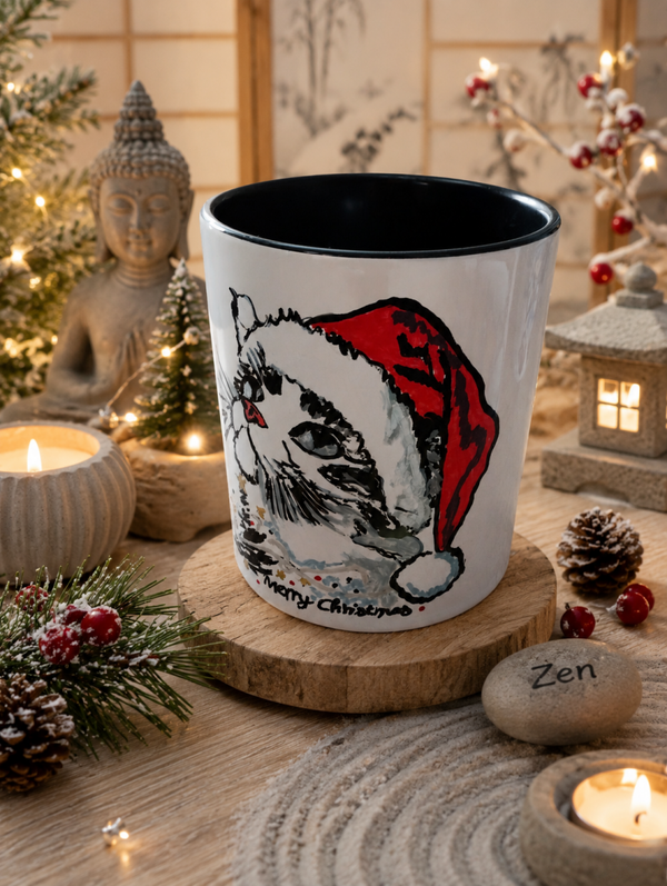 Tasse de noel  chat