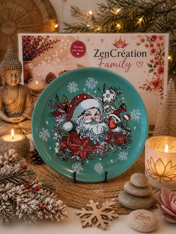 Assiette de Noel père noel