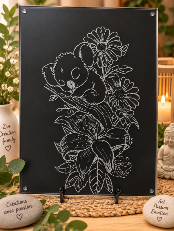 Koala fleuri