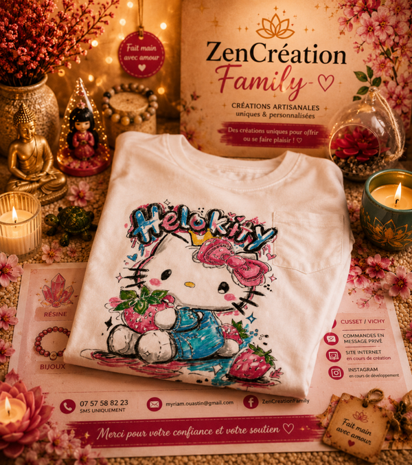 T shirt HeloKitty  7/8 ans