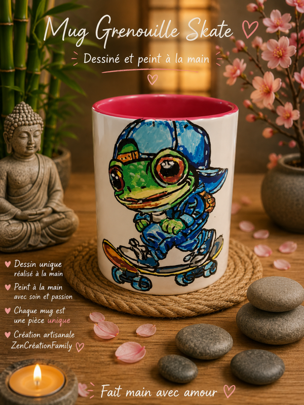 tasse  grenouille skate