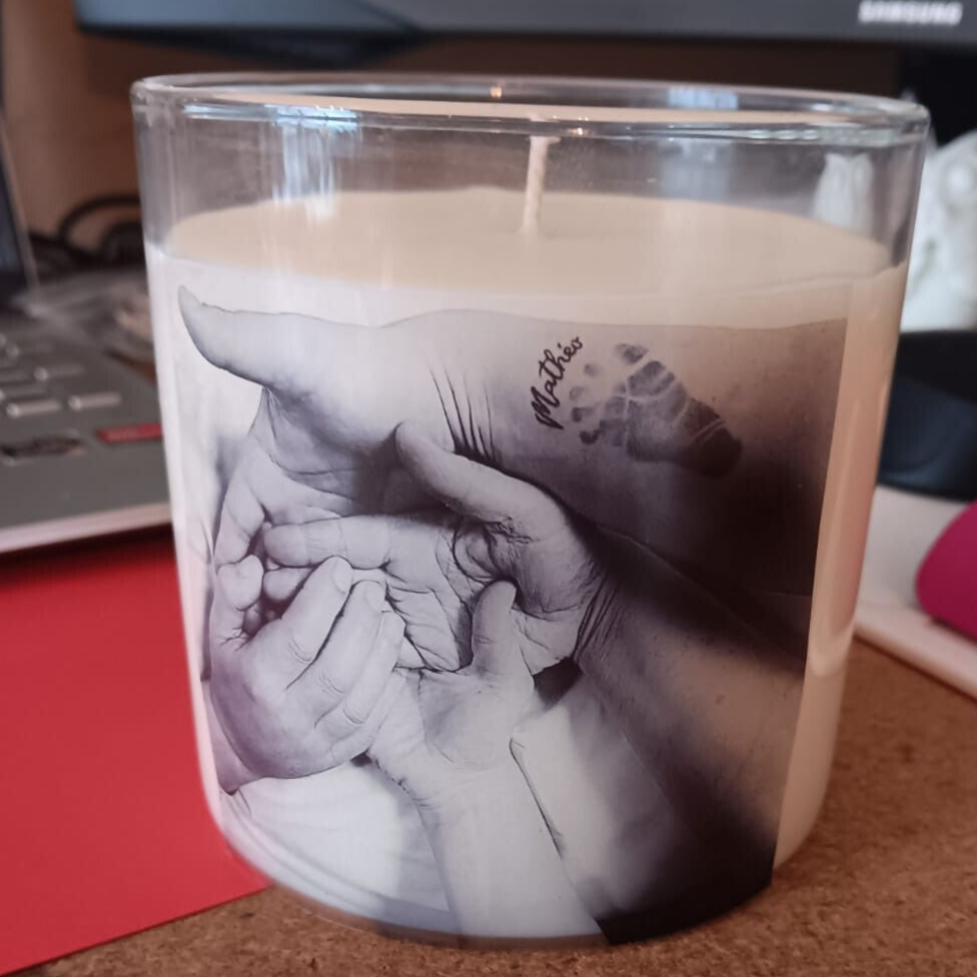 herdenkingskaars in pot