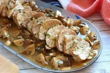 Solomillo con champiñones