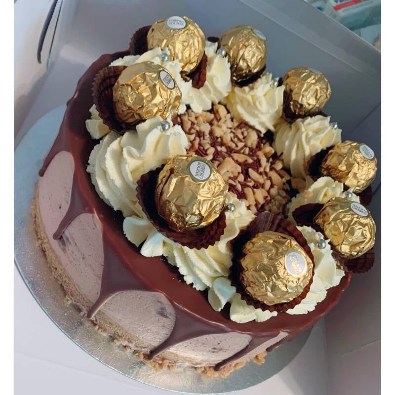 Large Ferrero Rocher cheesecake