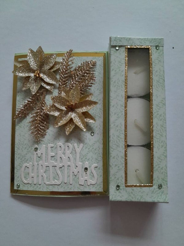 Christmas Card and tea lights