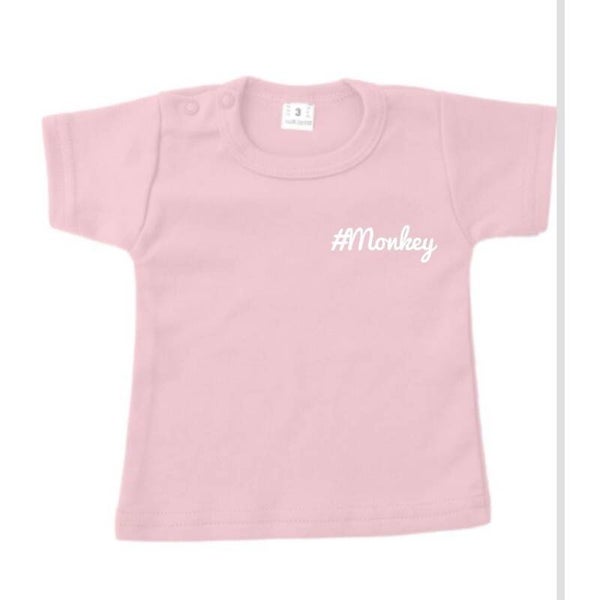 Shirt #Monkey roze