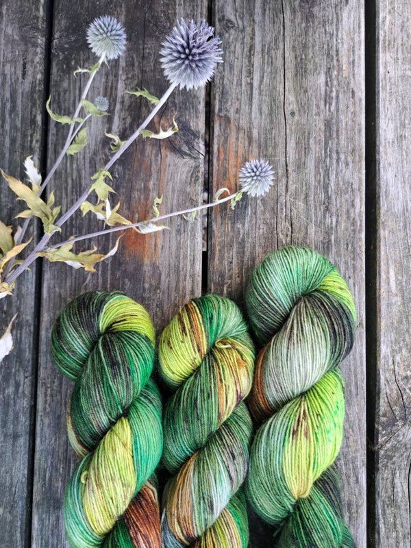 BFL sock 'Mossy magic' 💚