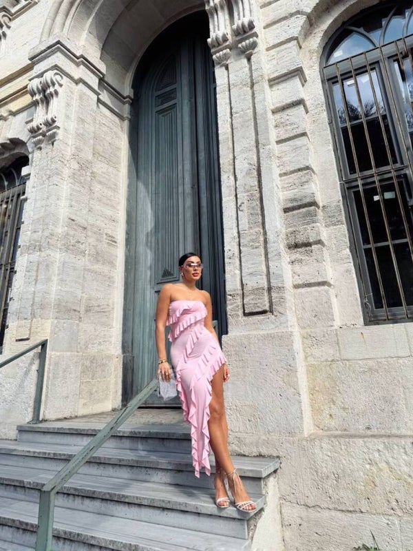 FUSTAN ROZE BUST ME BISHT ANESOR 1156