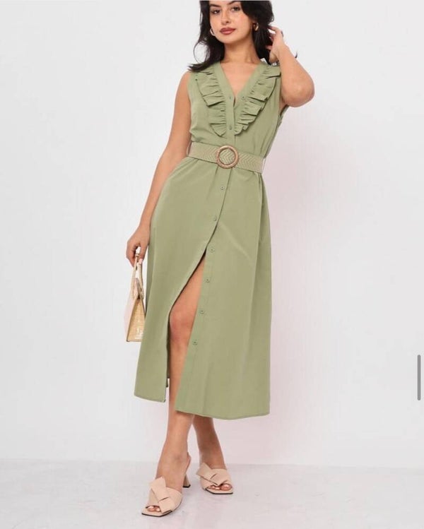 FUSTAN SERIOZ JESHIL ME KOPSA DHE RRIP