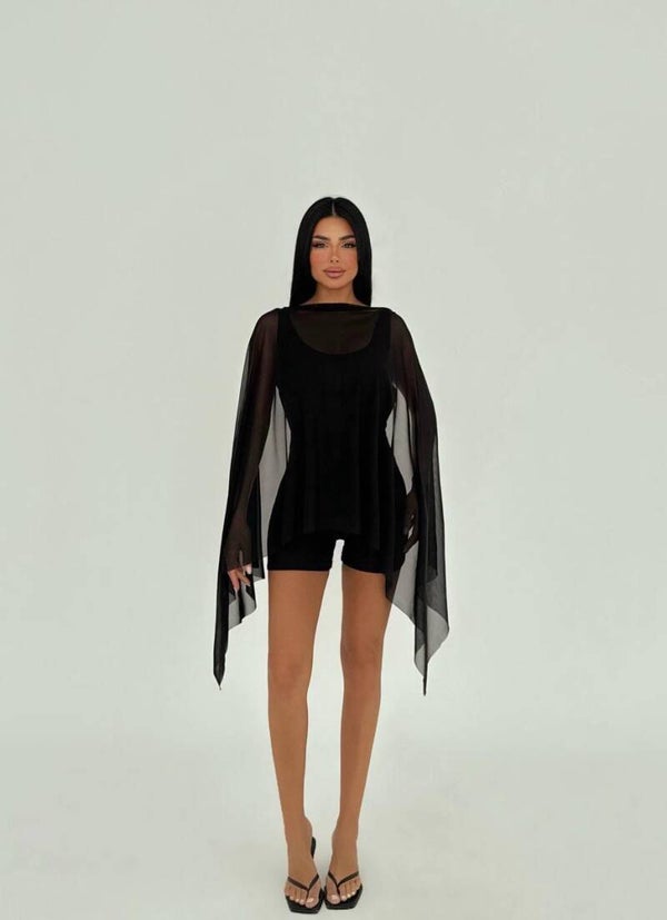 Jumpsuit i Zi i shkurter 2678