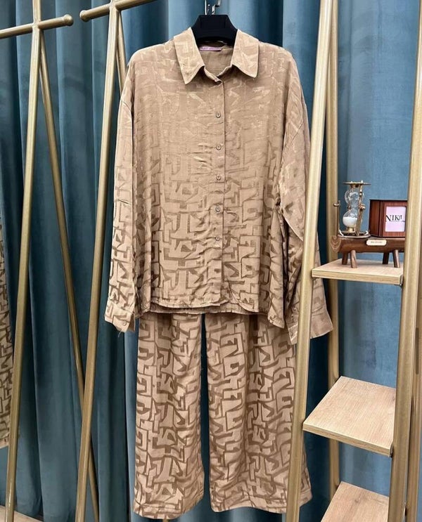 KOSTUM SATEN KAF ME KEMISH DHE PANTALLONA