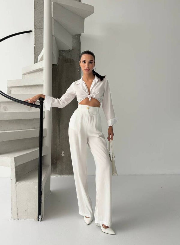 PANTALLONA ME LLASTIK DHE KOPS TE BARDHA 111216