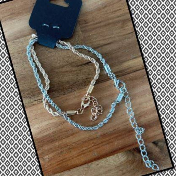 Mix goud&zilver armbandjes - 2 stks